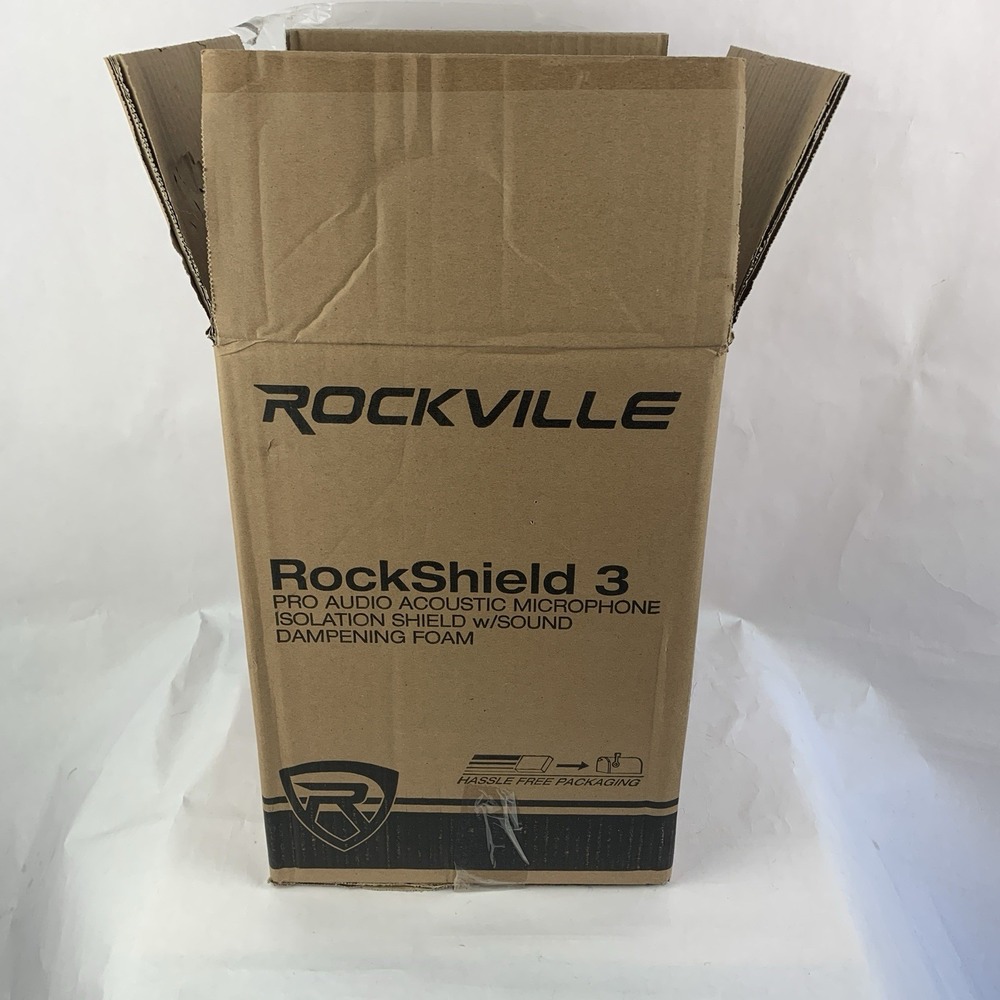 Rockville Rockshield 3 Large Microphone Isolation Shield Sound Dampening Foam